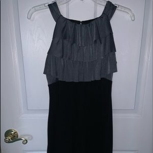 Sage Green and Black Dress